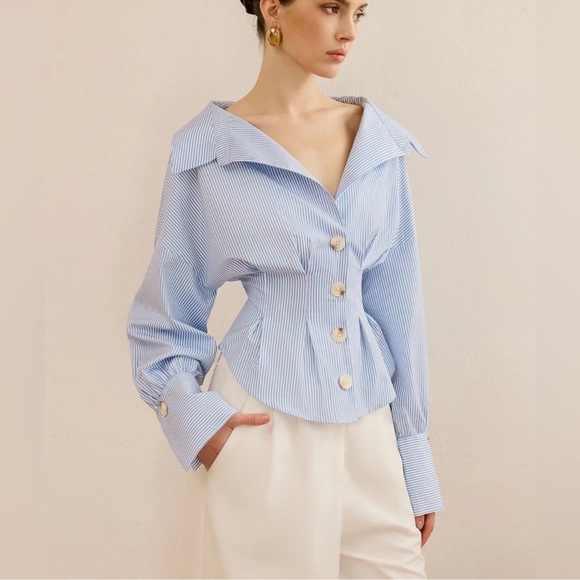 Commense Blue Button Down Shirt - Picture 2 of 10